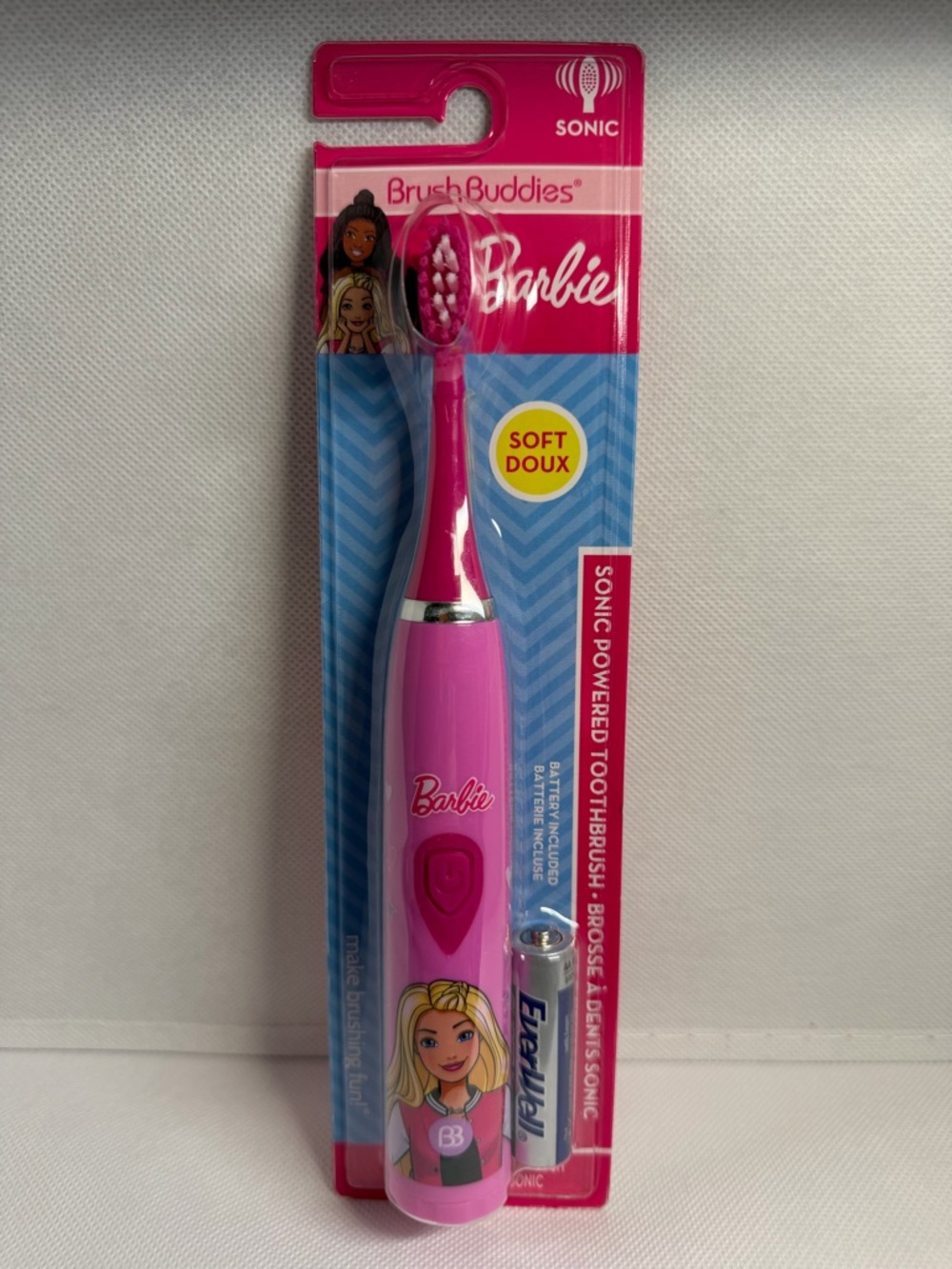 Barbie Pink Sonic Kids Electric Toothbrush - Bright Pink